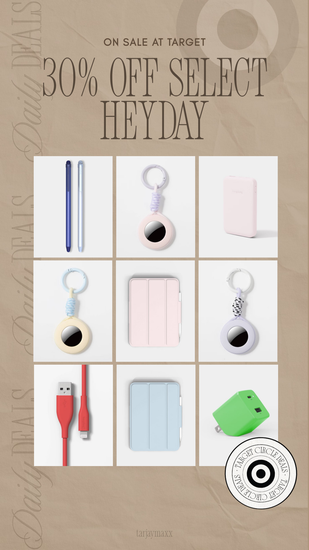 If you’ve been eyeing new tech accessories, this is your sign 👀 Select Heyday finds are 30% off at Target right now - cute, functional + an easy way to refresh your everyday tech without spending a ton.
wedding guest dress summer plus size, fall outfits women, teacher outfits, country concert outfits, date night outfits, back to school outfits teen, concert outfit ideas, fall wedding guest dresses, business casual workwear, work outfits 

 #LTKdayinmylife #LTKSeasonal #LTKTravel