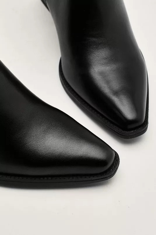 Faux Leather Knee High Cowboy Boots | Nasty Gal (US)