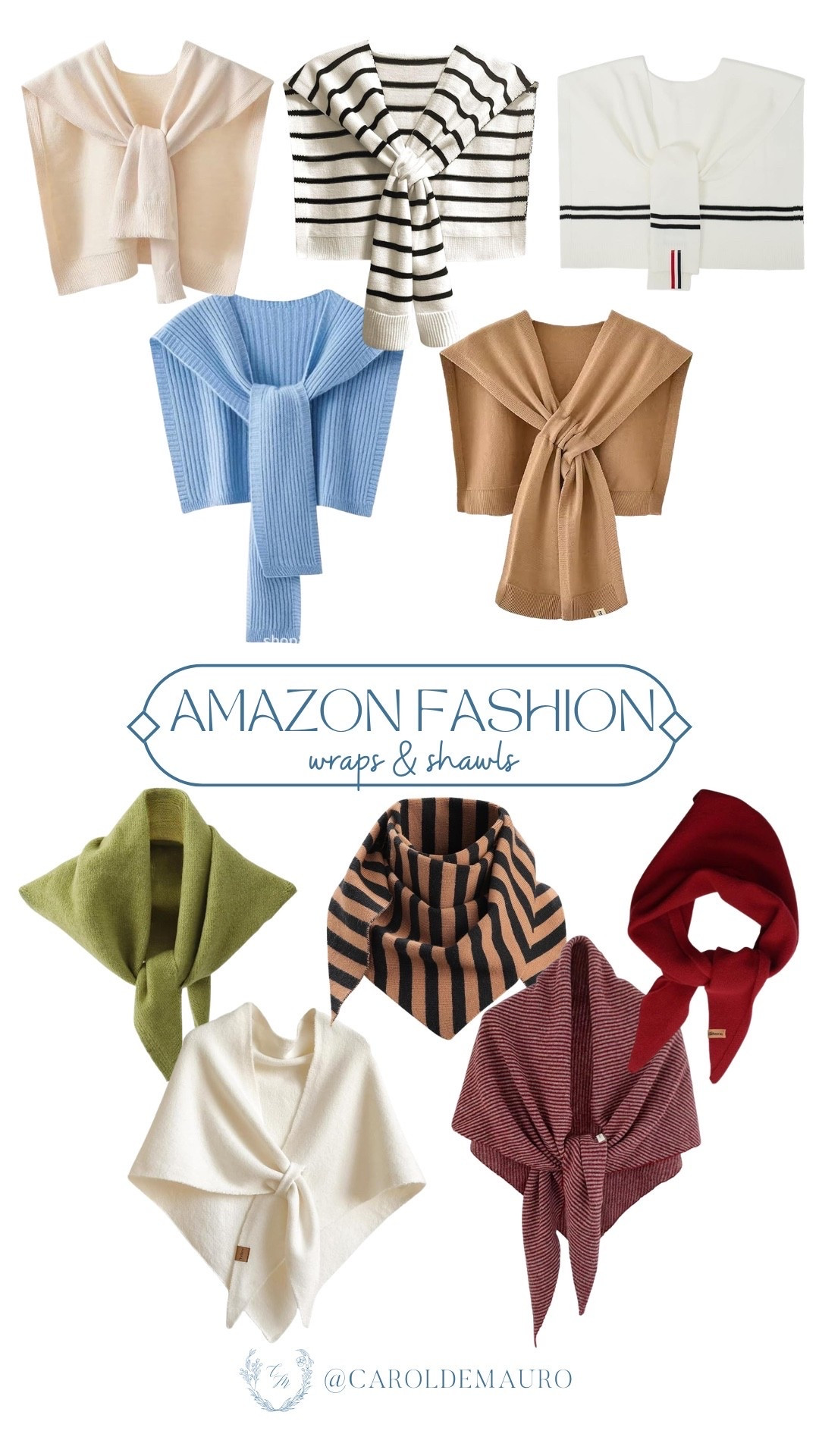 If you want to elevate your look or make it preppy, check out these wraps and shawls from Amazon! Choose from stripes, ribbed, and knitted pieces.

affordable style, fashion accessories, layering pieces, spring looks, cozy vibes, stay warm, easy to wear, cashmere

#LTKootd #LTKSeasonal #LTKU
