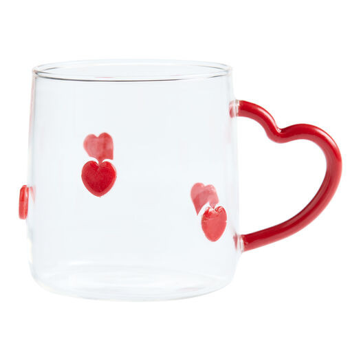 Charm Inlay Heart Handle Glass Mug by World Market | World Market