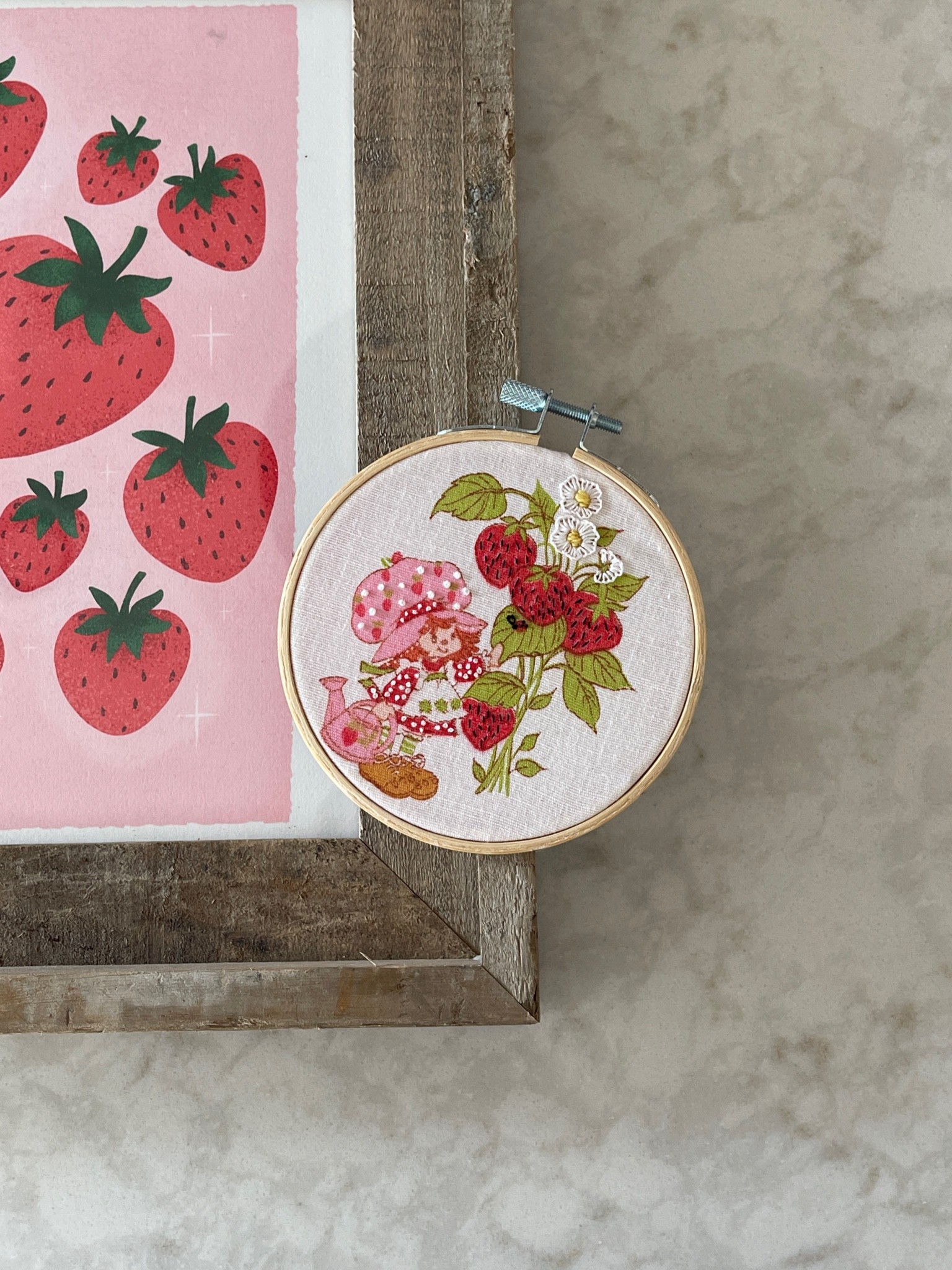 Tayas strawberry room! Etsy art print, stitching, strawberry shortcake, girls room 

#LTKunder50 #LTKhome #LTKfamily
