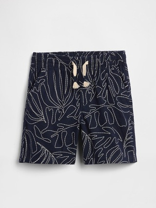 babyGap Pull-On Print Linen-Blend Shorts | Gap Factory