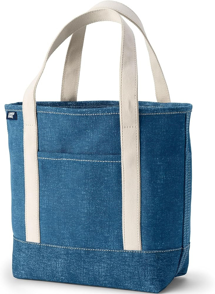 Lands' End Open Top Canvas Tote Bag | Amazon (US)