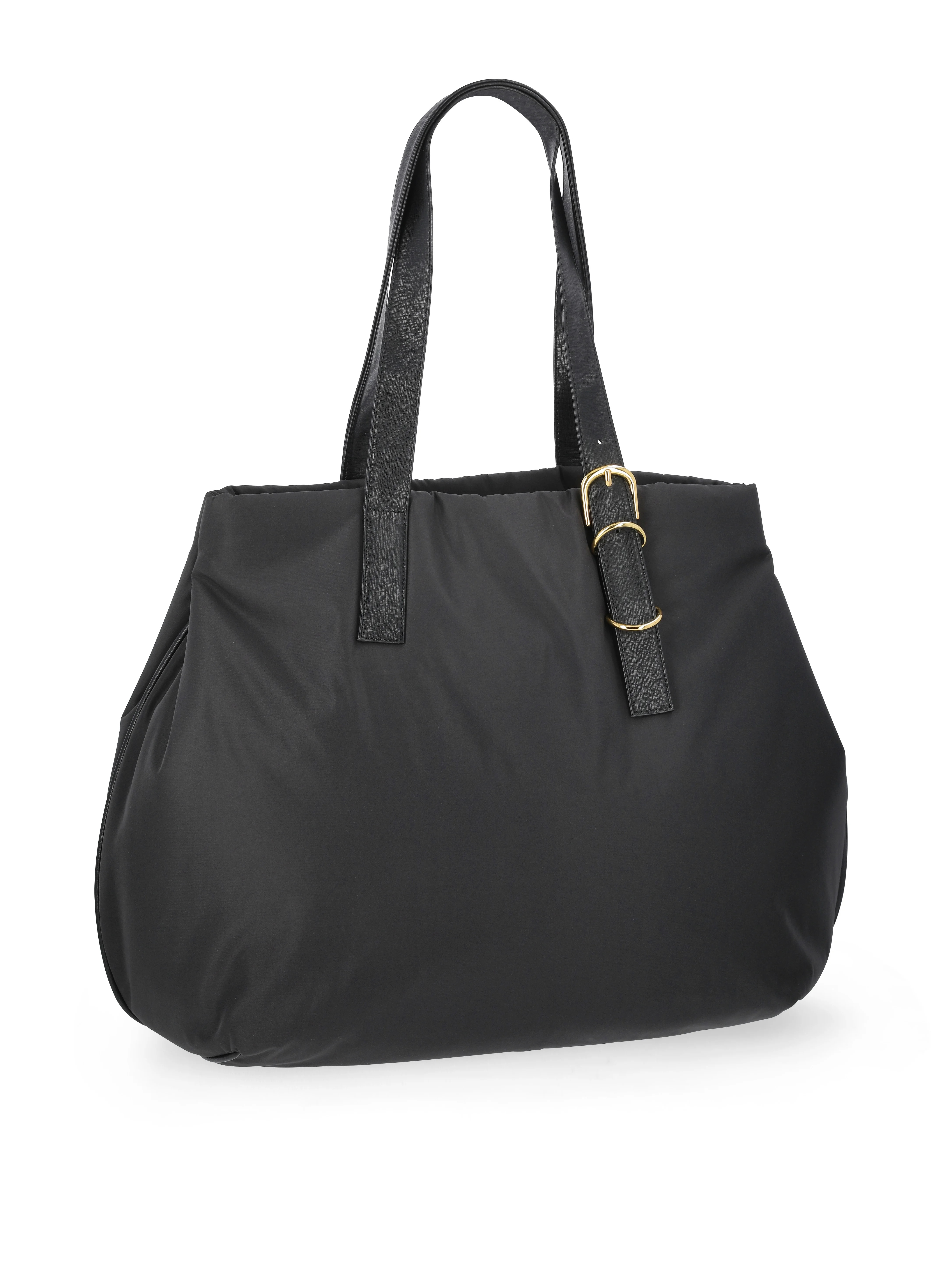 Time and Tru Women's Linden Tote, Black | Walmart (US)
