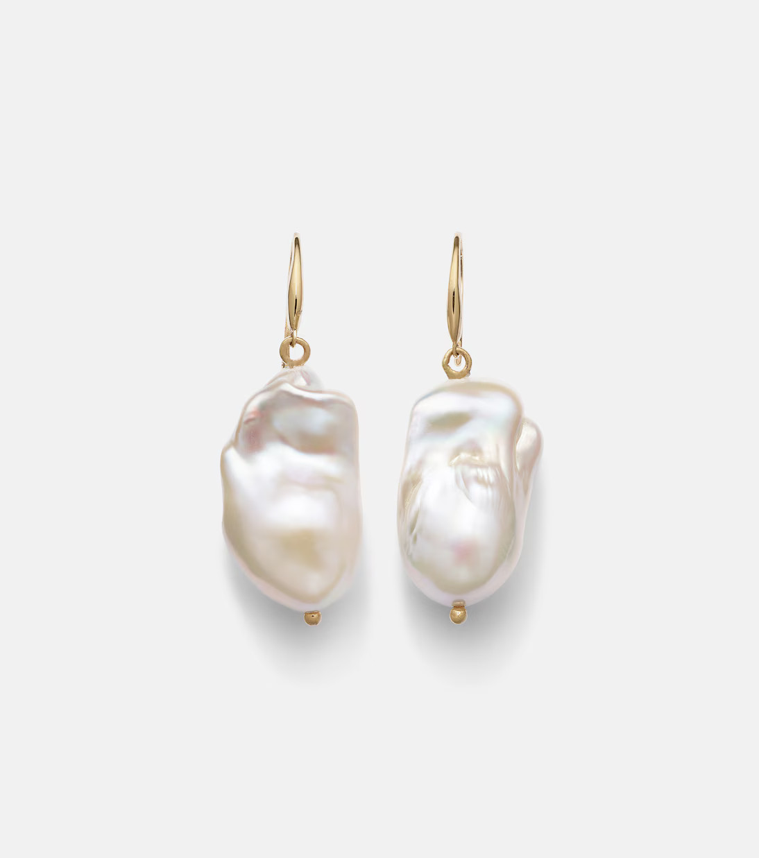 14kt gold drop earrings with baroque pearls | Mytheresa (UK)