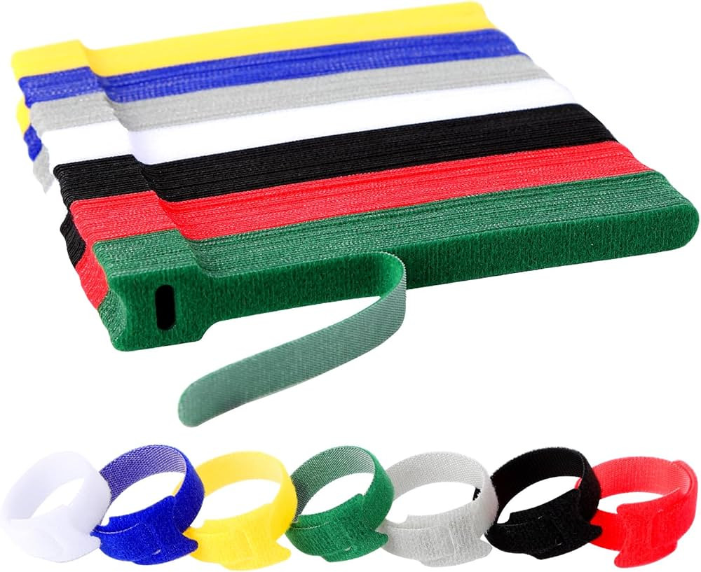 70 PCS 6 inch Cable Ties Reusable Cable Management Adjustable Cable Organizer, Cable Straps, Cord... | Amazon (US)