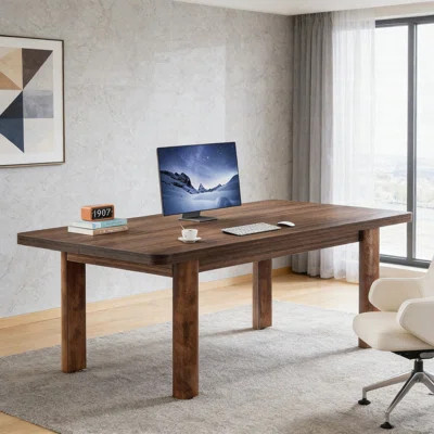 63" Wood Executive Desk, Sturdy Home Office Computer Desk | Wayfair North America