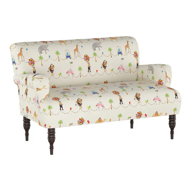 Gray Malin x Cloth & Co Nicola Settee in Multi Parker Parade | Chairish