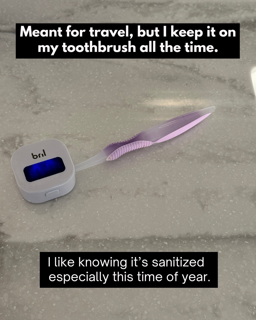 Meant for travel, but I keep it on my toothbrush all the time. I like knowing it’s sanitized especially this time of year.

#LTKFindsUnder50 #LTKGiftGuide #LTKTravel