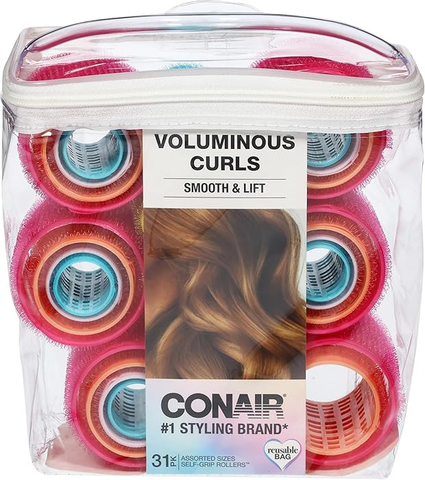 Conair Heatless Hair Curlers, Self-Grip Hair Rollers for Women Provide Lift & Volume, Assorted Si... | Amazon (US)