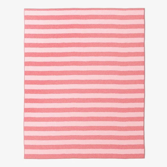 Mainstays Kids Tufted Pink Stripe Washable Area Rug, 8' x 10' | Walmart (US)