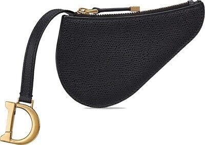 Christian Dior Saddle Black Leather Coin Purse Key Pouch, W 4.7 “x H 3.7”  | eBay | eBay US