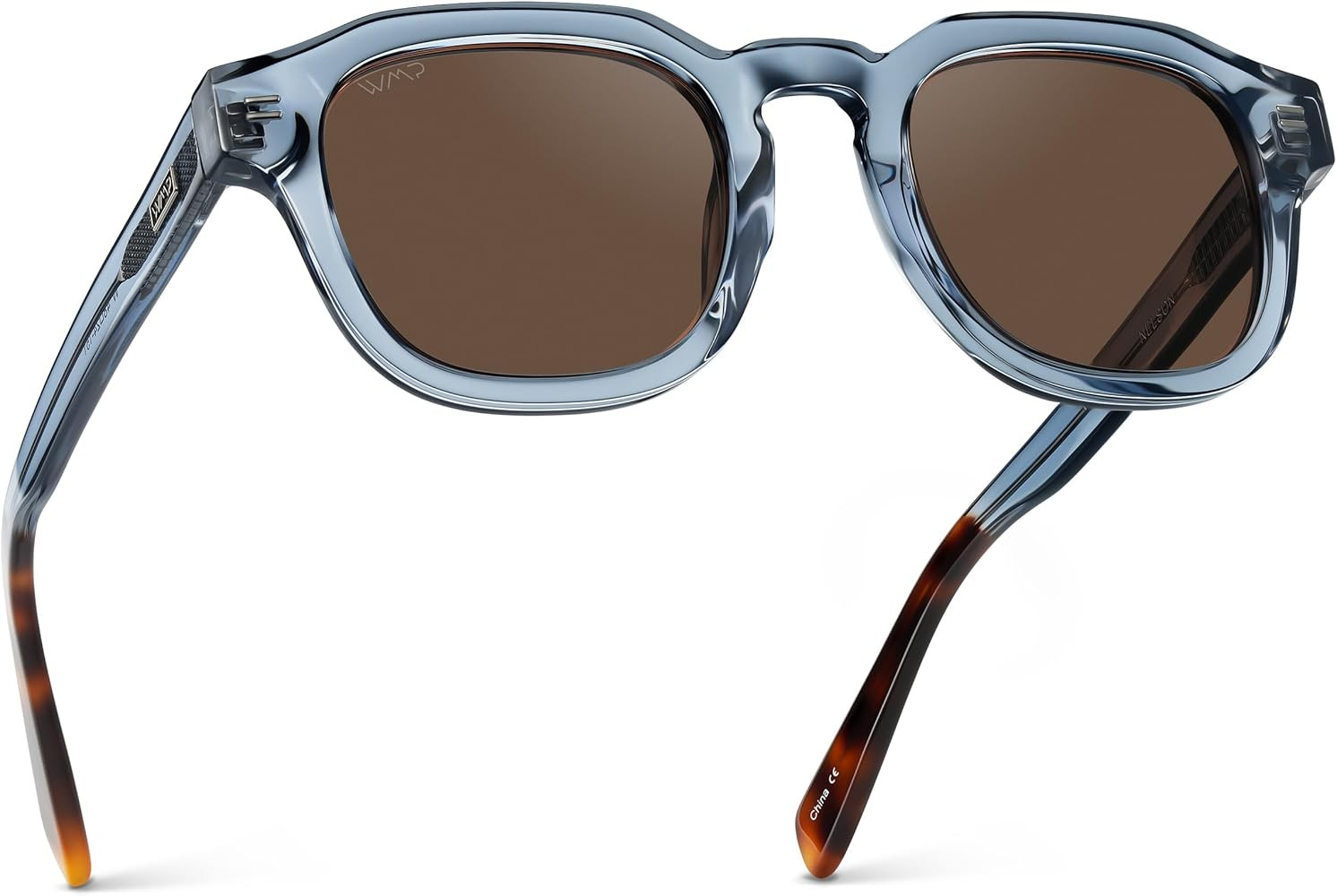 WMP Eyewear – Men’s Square Polarized Sunglasses: Thick Acetate Frame, Bold Geometric Shape, 5... | Amazon (US)