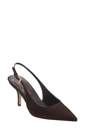 Marc Fisher LTD Dorie Slingback Pointed Toe Pump in Dark Brown at Nordstrom Rack, Size 8 | Nordstrom Rack