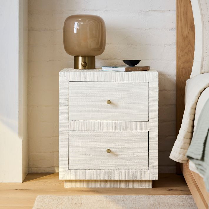 Mayson Painted Grasscloth Nightstand (18") | West Elm (US)