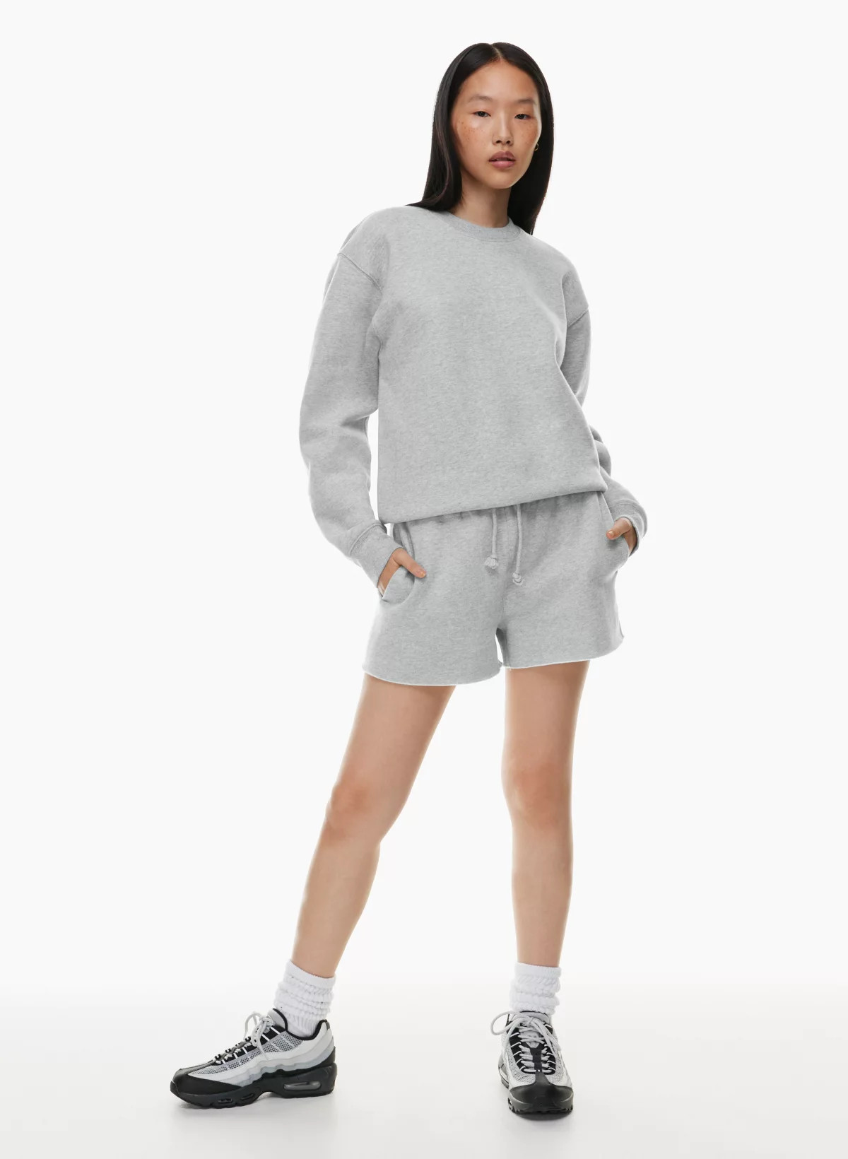 COZY FLEECE BOYFRIEND 3" SWEATSHORT | Aritzia