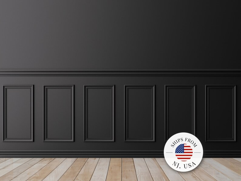 Self-adhering Wainscot Kit Pre-cut Wall Molding Kit Accent Wall Trim Wainscoting - Etsy | Etsy (US)