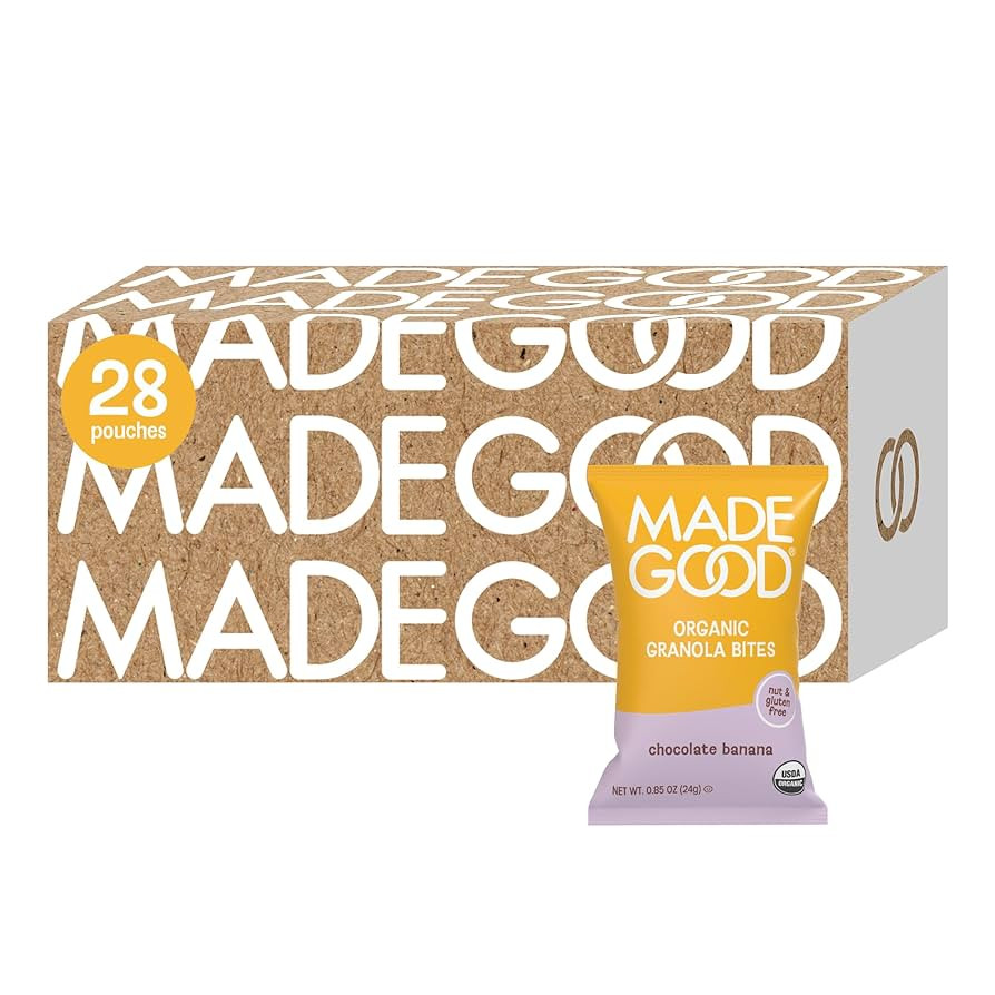 MadeGood Chocolate Banana Granola Bites, 28 Count, Organic and Delicious Snacks | Amazon (US)