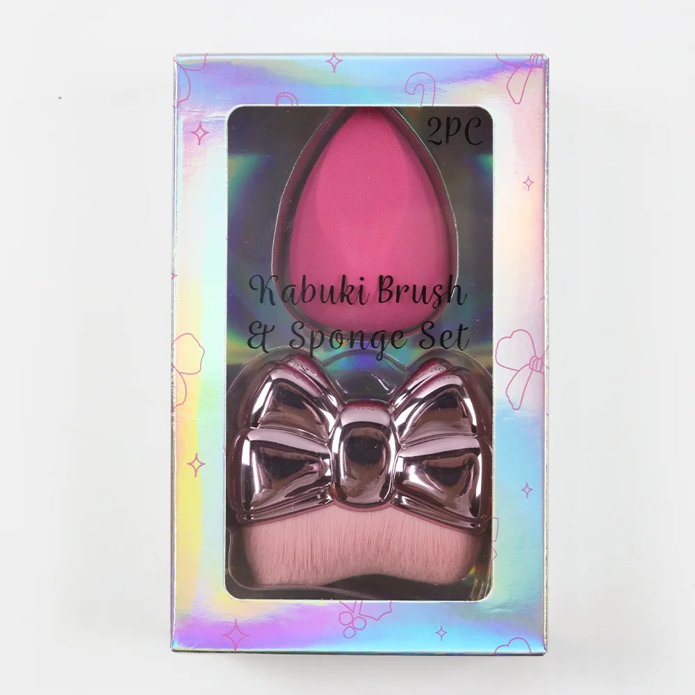 Pink Kabuki Brush And Sponge Set | Walmart (US)