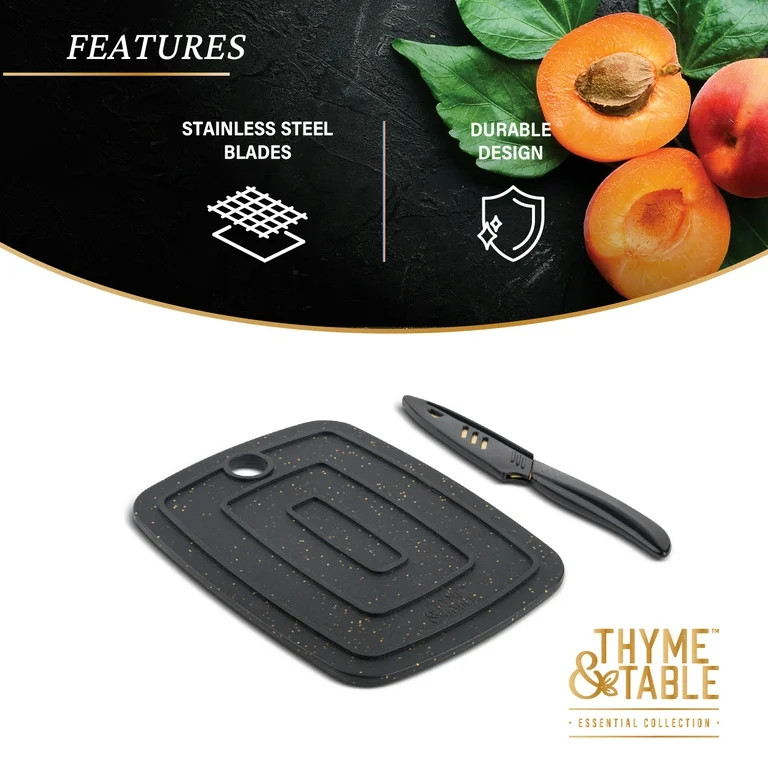 Thyme & Table Bar Board with Knife, 2-Piece Set | Walmart (US)