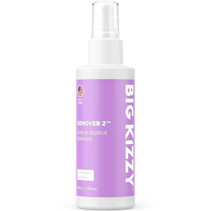 Big Kizzy Remover 2 (4oz) - Tape In Extension Remover for Residue - Quick + Non-damaging Human Ha... | Amazon (US)