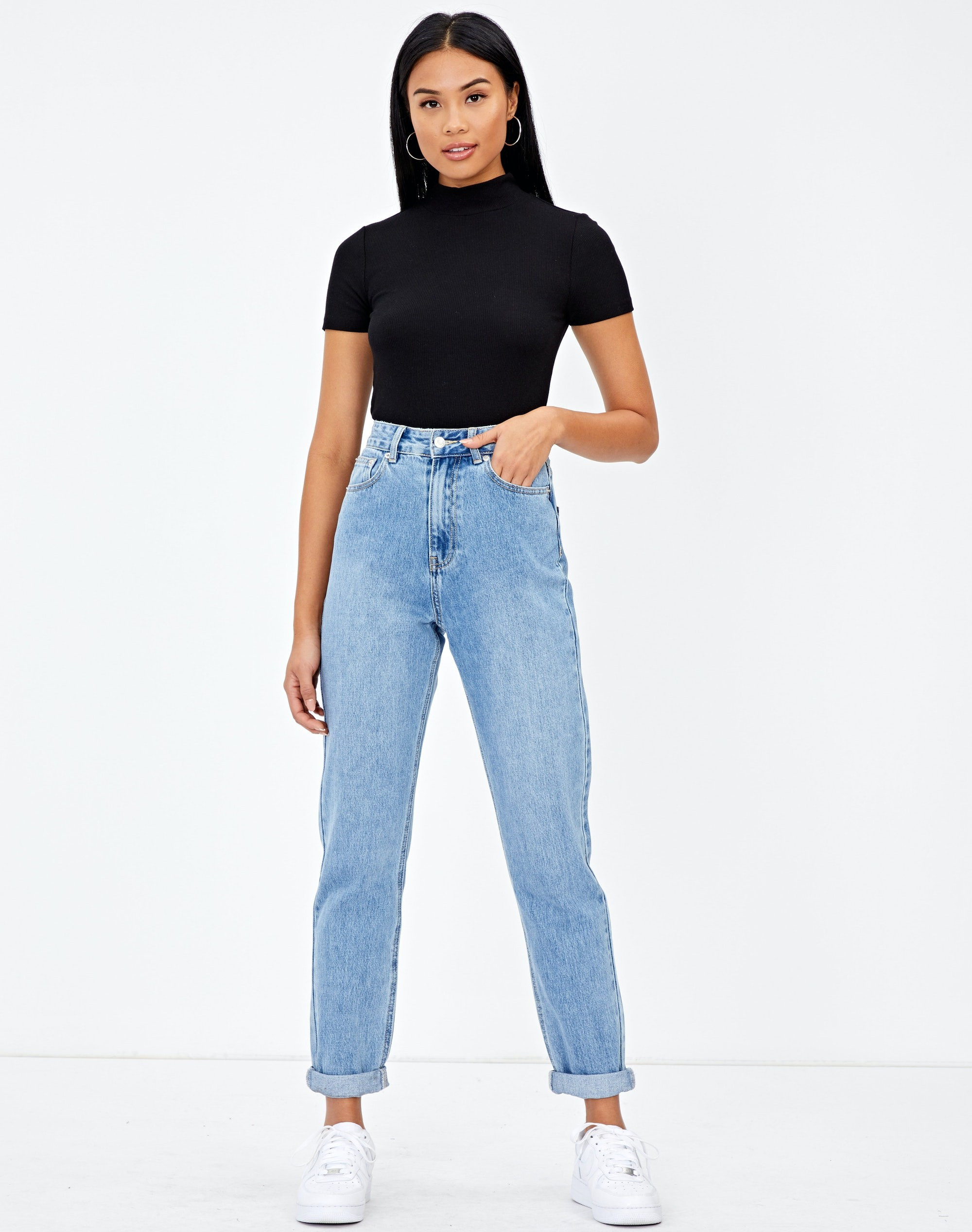 High Waist Mom Jean in Blue | Glassons | Glassons (AU & NZ)
