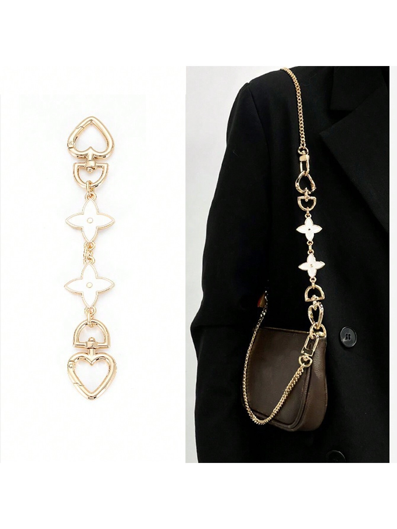 1pc Clover Design Bag Purse Chain Extender: Versatile Fashion Replacement Accessories For Crossbo... | SHEIN
