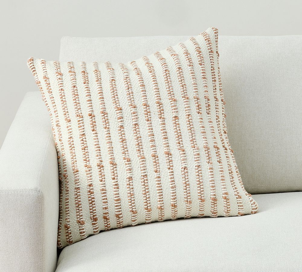Reed All Over Striped Pillow | Pottery Barn (US)