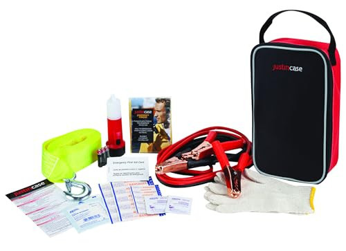 Justin Case Commuter Portable Roadside Emergency Car Kit with Heavy-Duty Jumper Cables & 365-Day Roadside Assistance | Amazon (US)