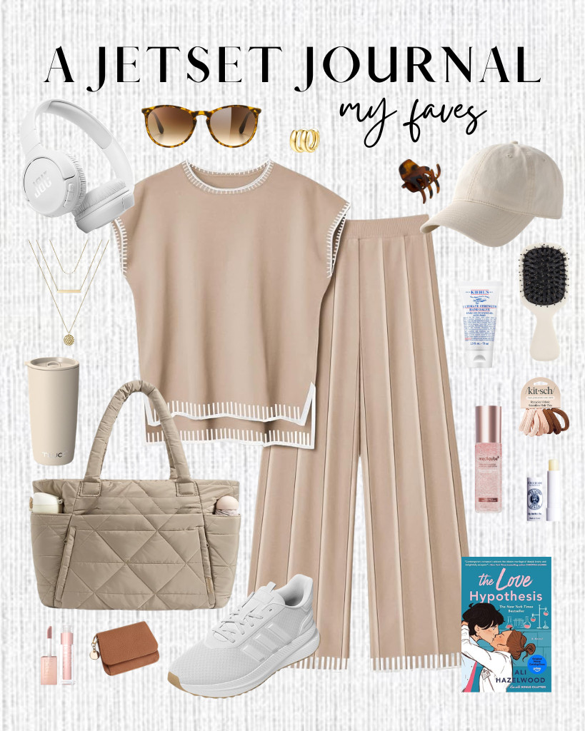 My Faves collection for this week is all about comfort and style. This matching set from Ekouaer and a BAGSMART tote bag are in my cart together with this novel titled The Love Hypothesis. Also included are beauty finds like medicube Jelly Mist Serum and Kiehl’s hand lotion. 

 #LTKSeasonal #LTKSaleAlert #LTKTravel