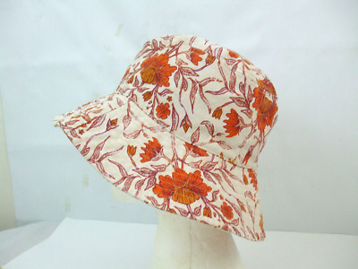 Universal Thread Women’s One Size Bucket Hat Adjustable Floral Brick Red 3" Brim | eBay US