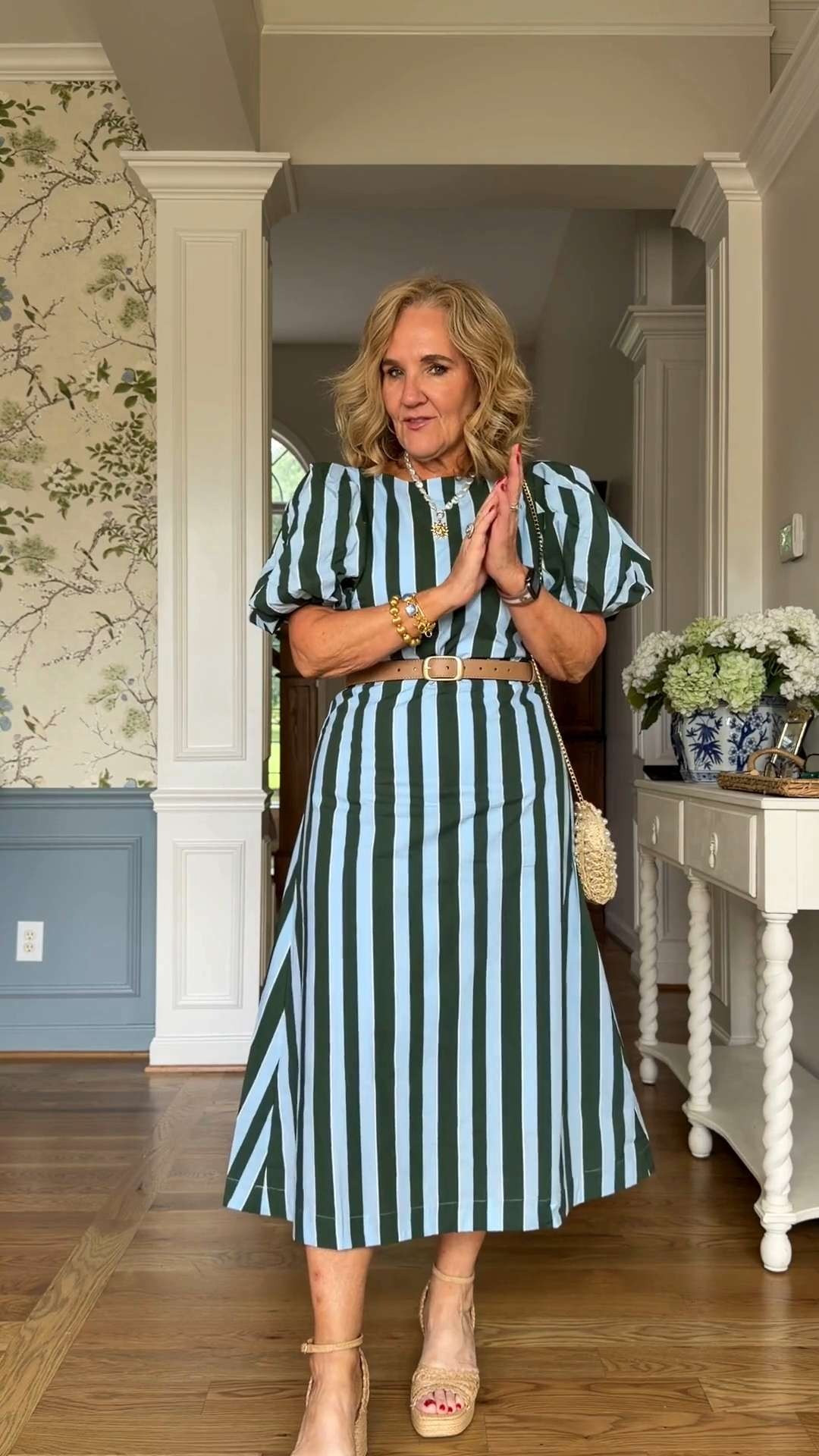 Tap the bell 🔔, heart ❤️ this post, and save for later!

Looking for a dress that feels polished without feeling overdressed?

✔️ Vertical stripes create a longer, leaner look
✔️ Defined waist gives shape without feeling restrictive
✔️ Puff sleeves add interest while keeping it classic

I'm wearing a medium, and it fits true to size. It zips up the back for a clean, tailored fit.

This is the kind of dress you can wear to brunch, a shower, church, vacation dinners, or any event where you want to look put together with minimal effort.

If you've been searching for an easy one-and-done outfit, this one is worth a look. 

 #LTKootd #LTKSeasonal #LTKOver40