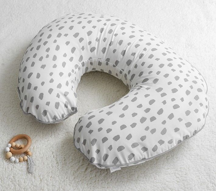 Gray Brush Stroke Boppy® Bare Naked Nursing Pillow & Cover | Pottery Barn Kids