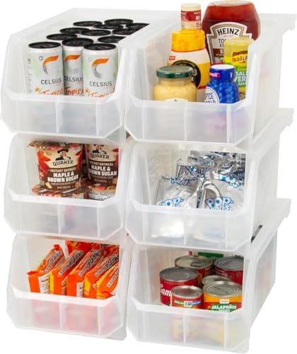 Plastic Containers for Organizing and Storage Bins for Closet, Kitchen, Office, Garage or Pantry ... | Amazon (US)