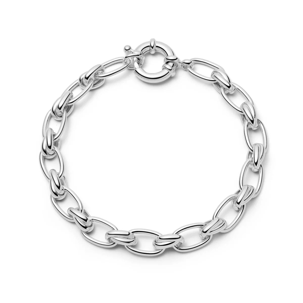 Polly Sayer Vintage Link Chain Bracelet Silver Plate | Daisy London Jewellery