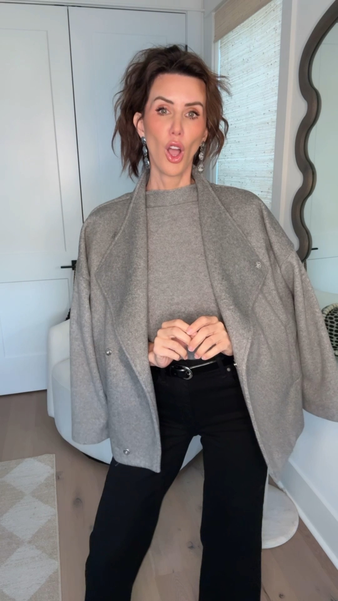 gray + black for winter // super chic ootd 

#LTKOver40 #LTKgrwm #LTKootd