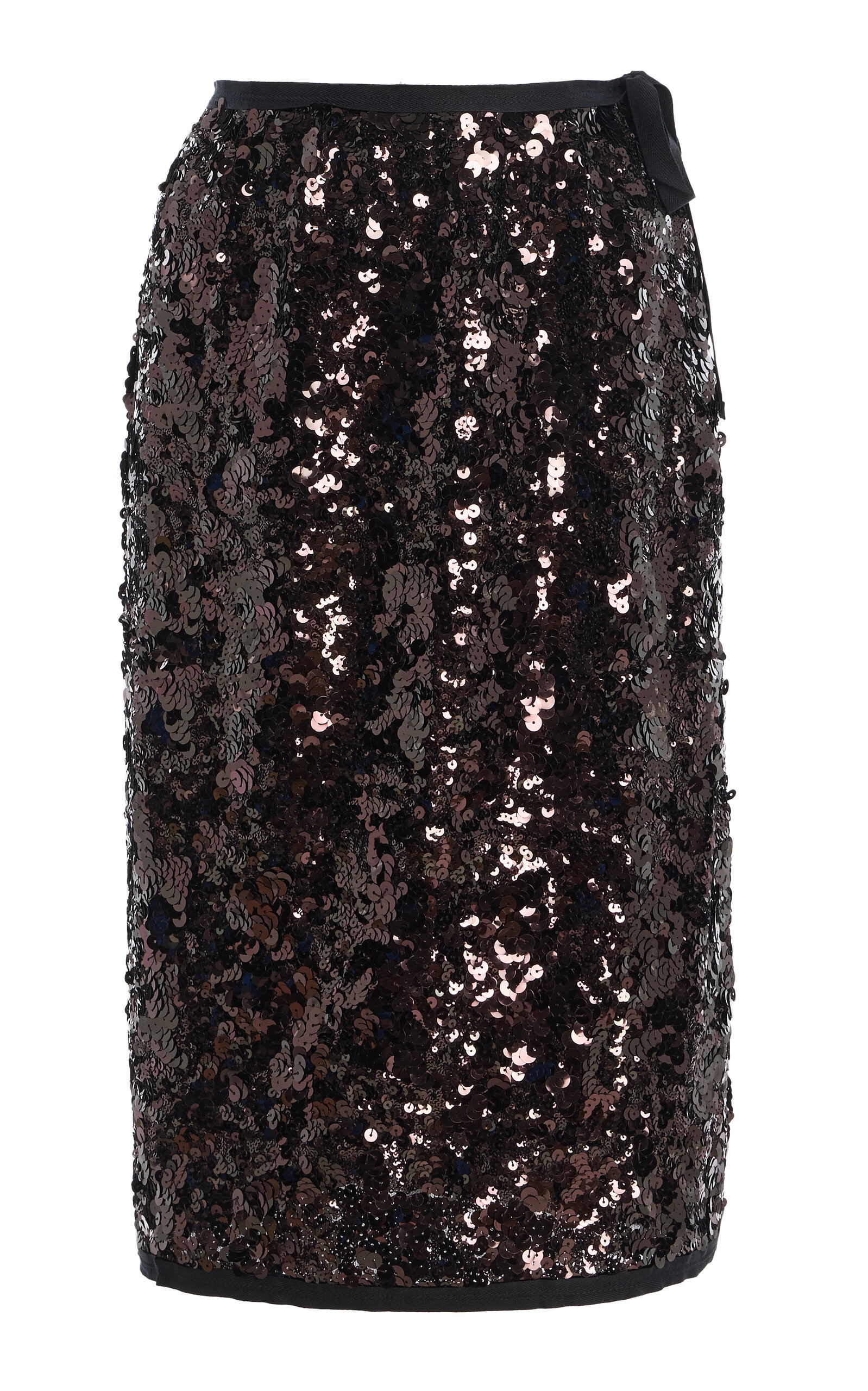 Prada - Sequined Midi Skirt - Burgundy - IT 38 - Moda Operandi | Moda Operandi (Global)