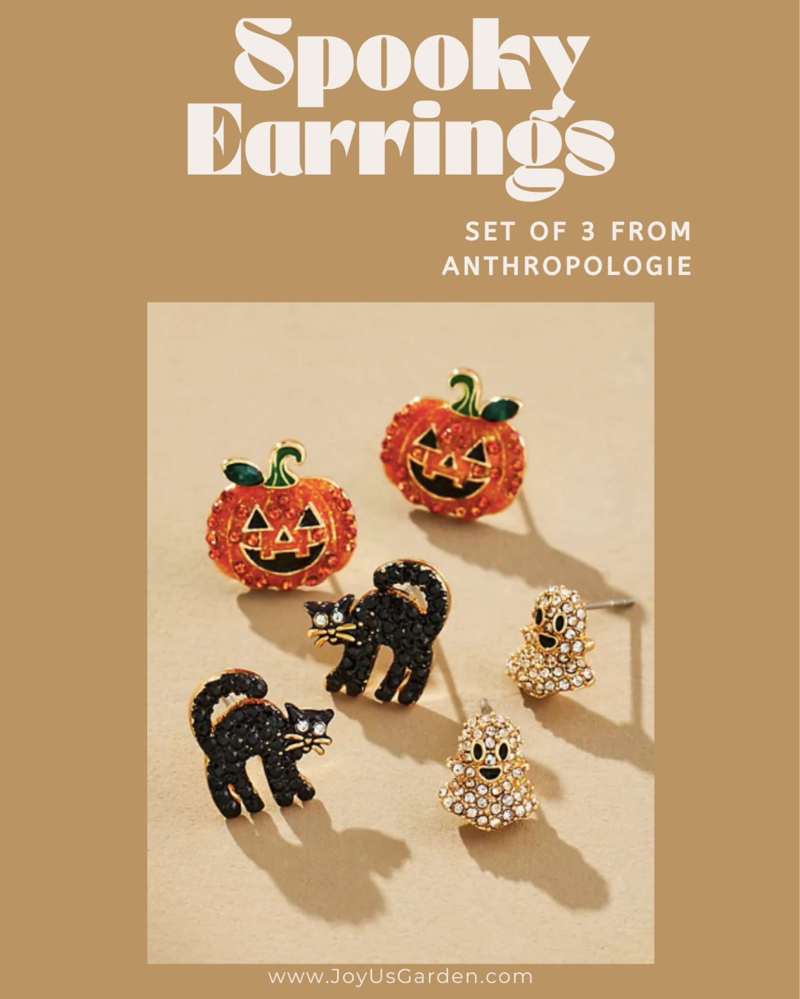 Set of 3 pairs of earrings, including pumpkins, black cats, and ghosts perfect for the spooky season. 

#LTKHalloween #LTKBeauty #LTKSeasonal