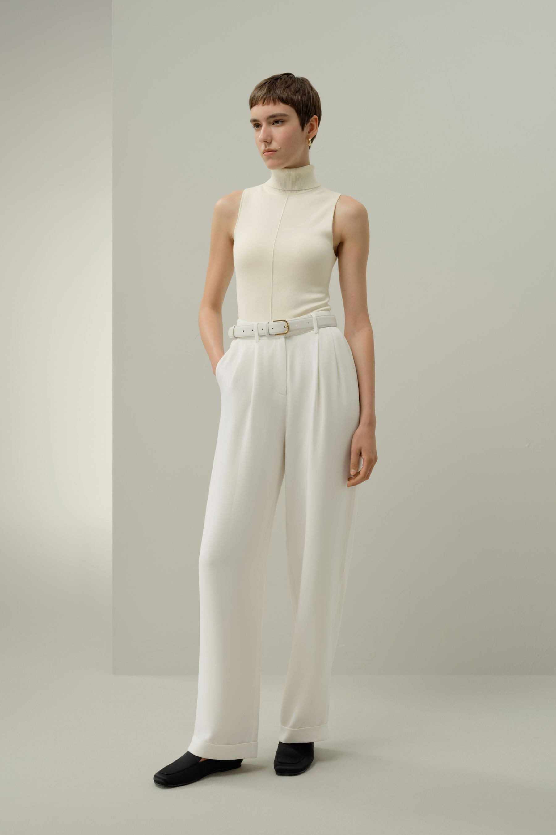 Gold Buckle Leather Belt | LILYSILK