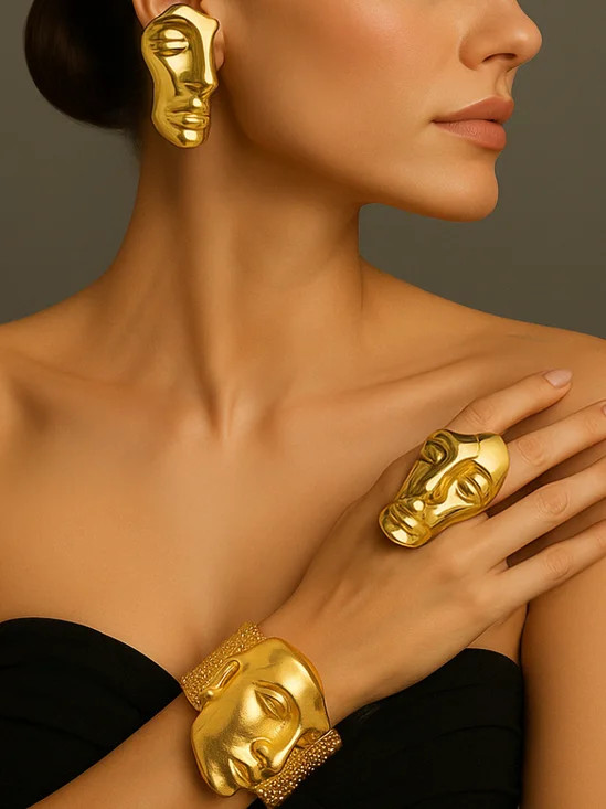 Stylish Metallic Pleated Earrings | Stylewe