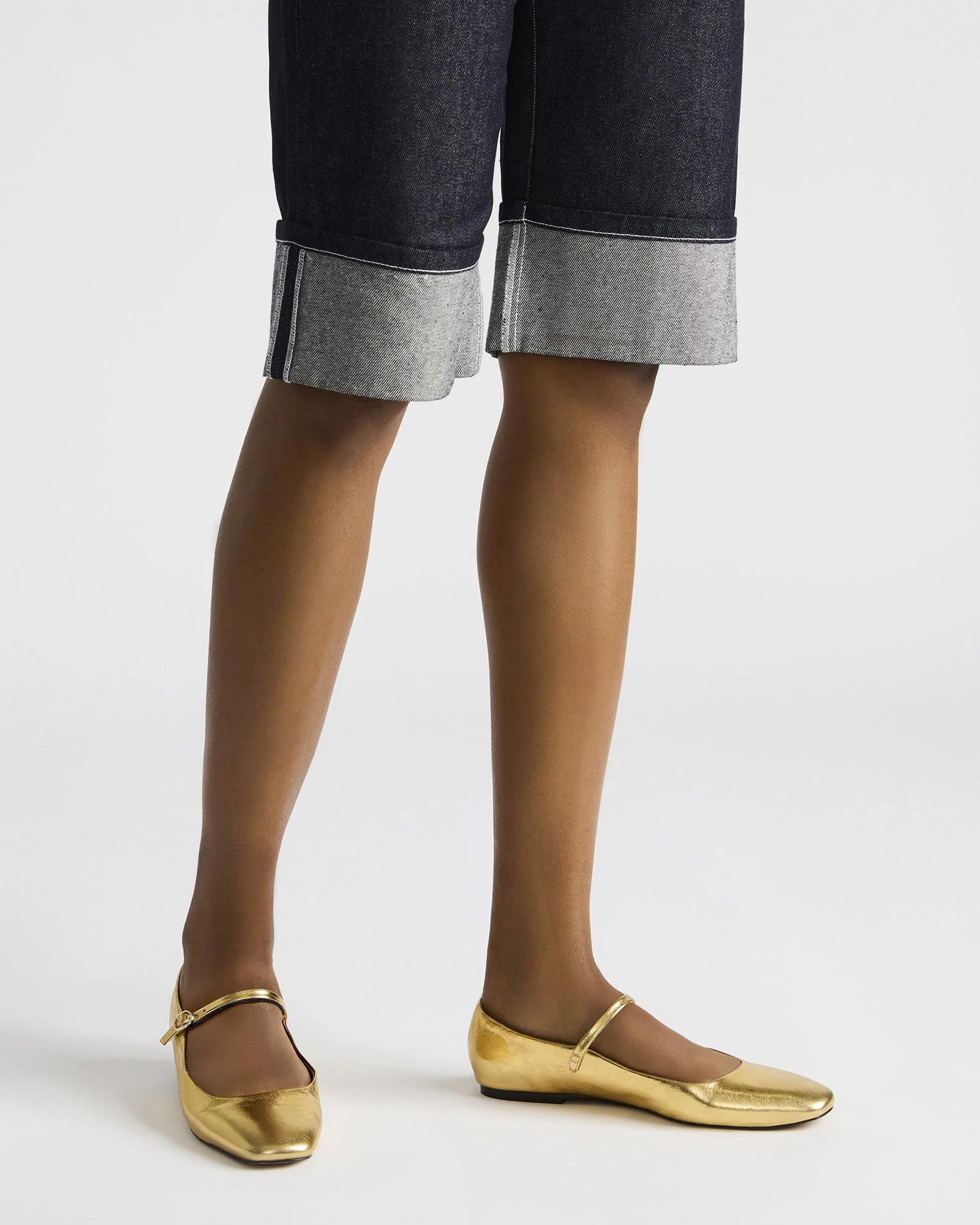 MAPLE Gold Leather Women's Mary Jane Ballet Flat | Steve Madden (US)