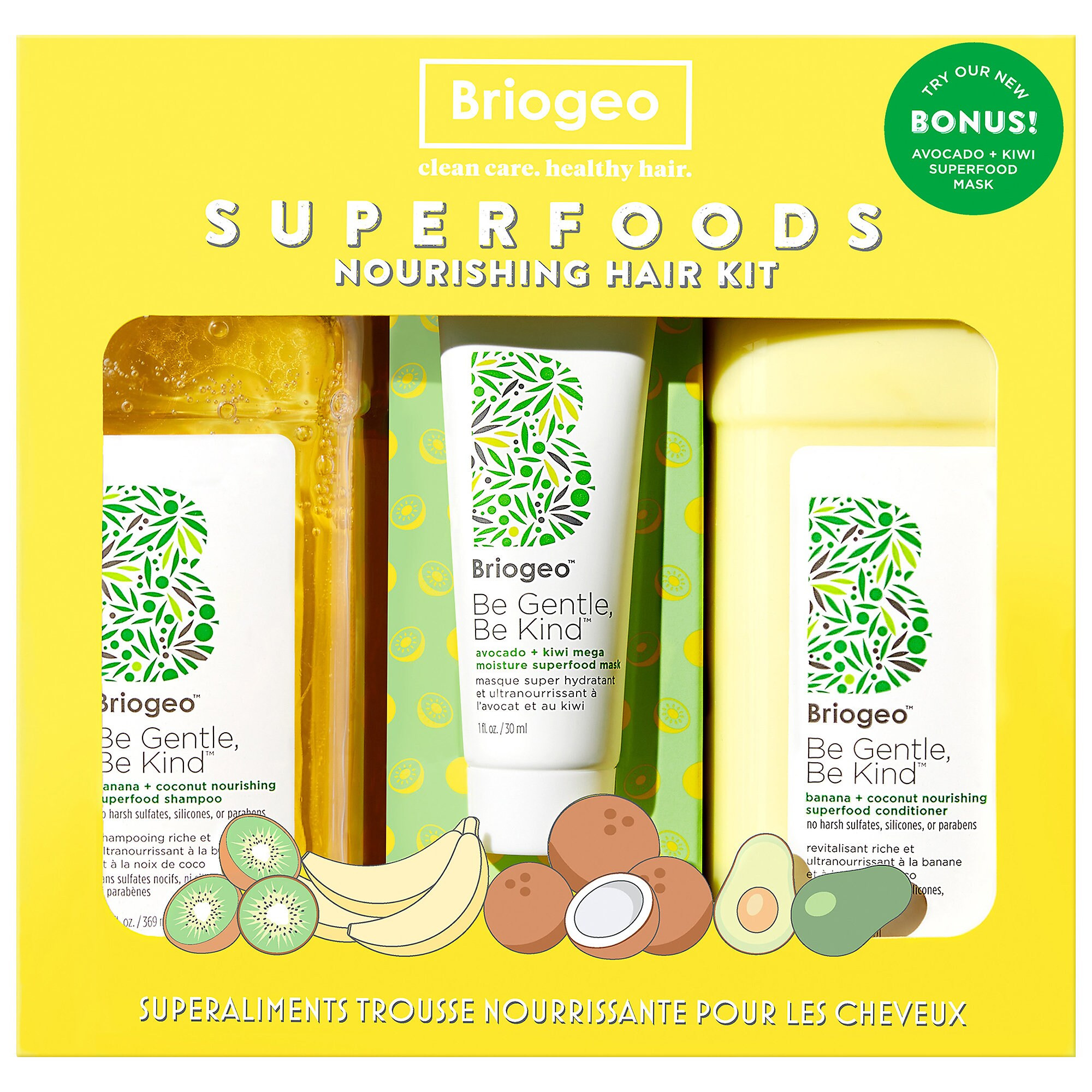 Briogeo Be Gentle, Be Kind Banana + Coconut Superfoods Nourishing Hair Value Set | Sephora (US)