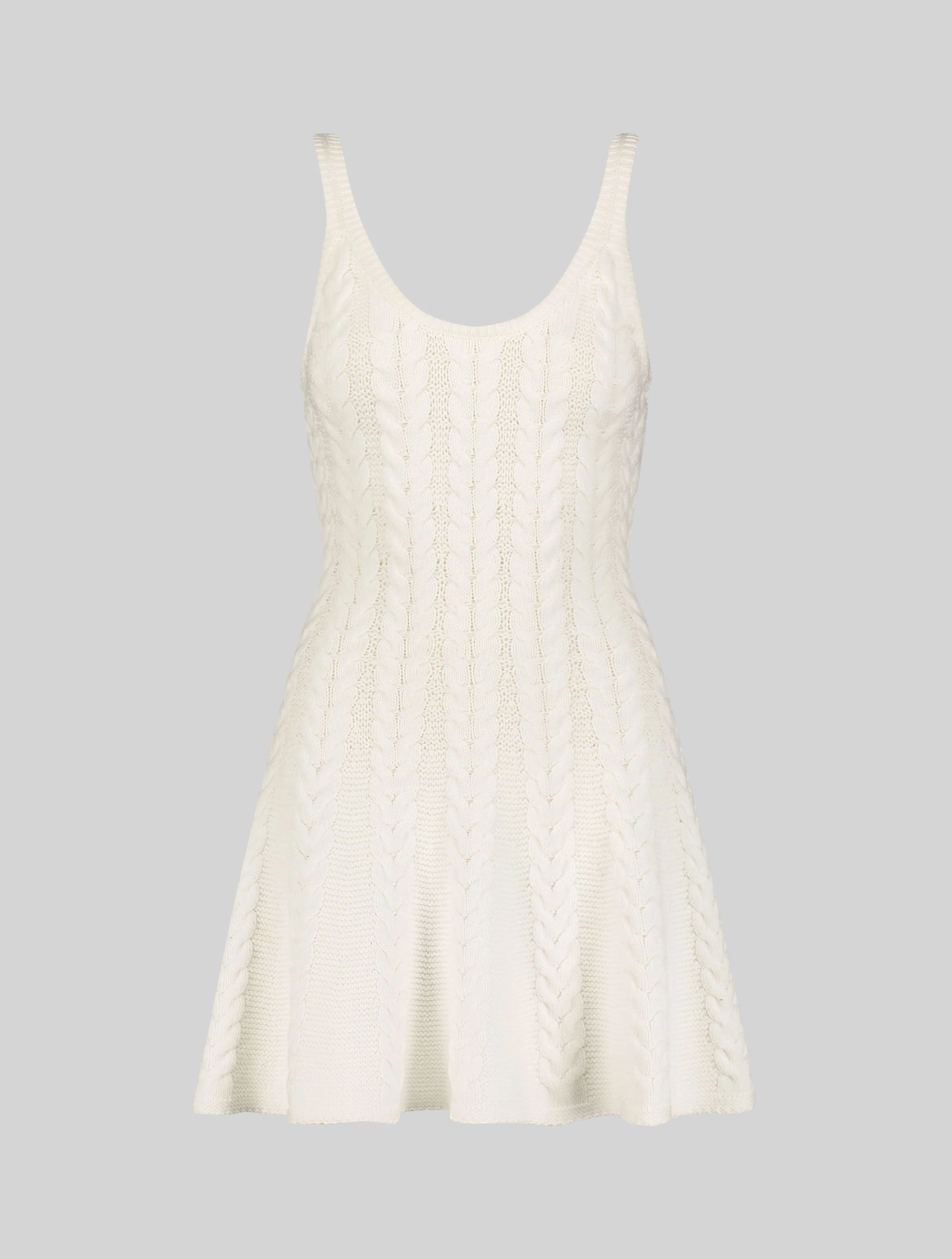 Cable Knit Thin Strap Flare Mini Dress | Mac Duggal