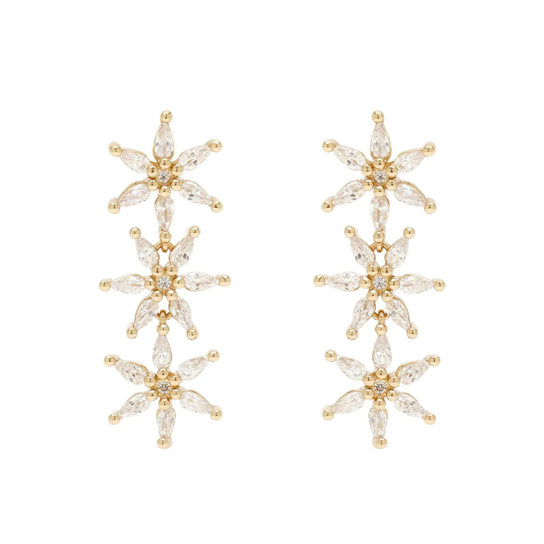 Dottie Drop Earrings, Gold | The Avenue