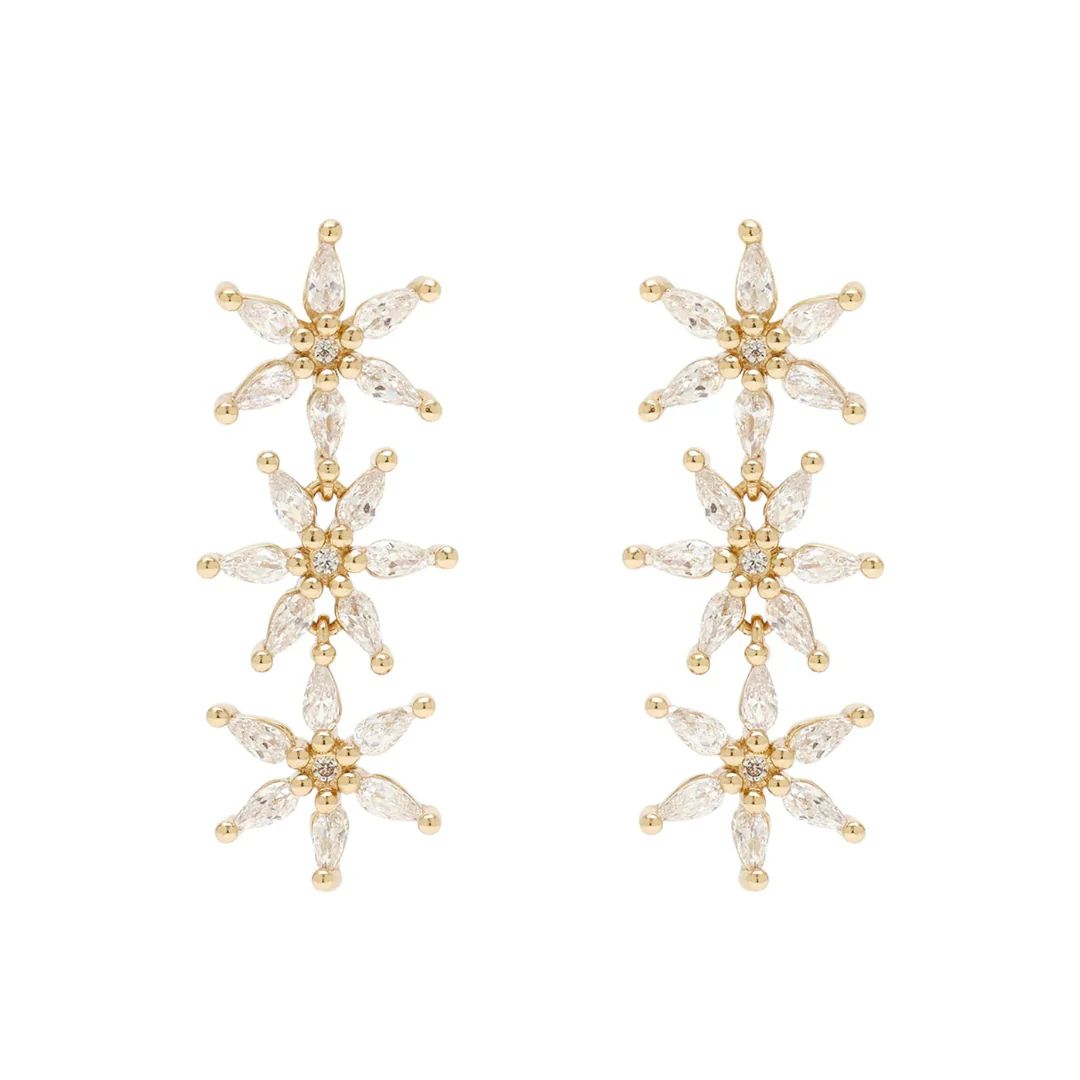 Dottie Drop Earrings, Gold | The Avenue