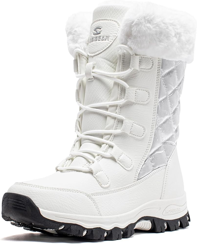 HOBIBEAR Women's Winter Snow Boots Waterproof Lightweight Warm Faux Fur Lined Mid-Calf Booties | Amazon (US)