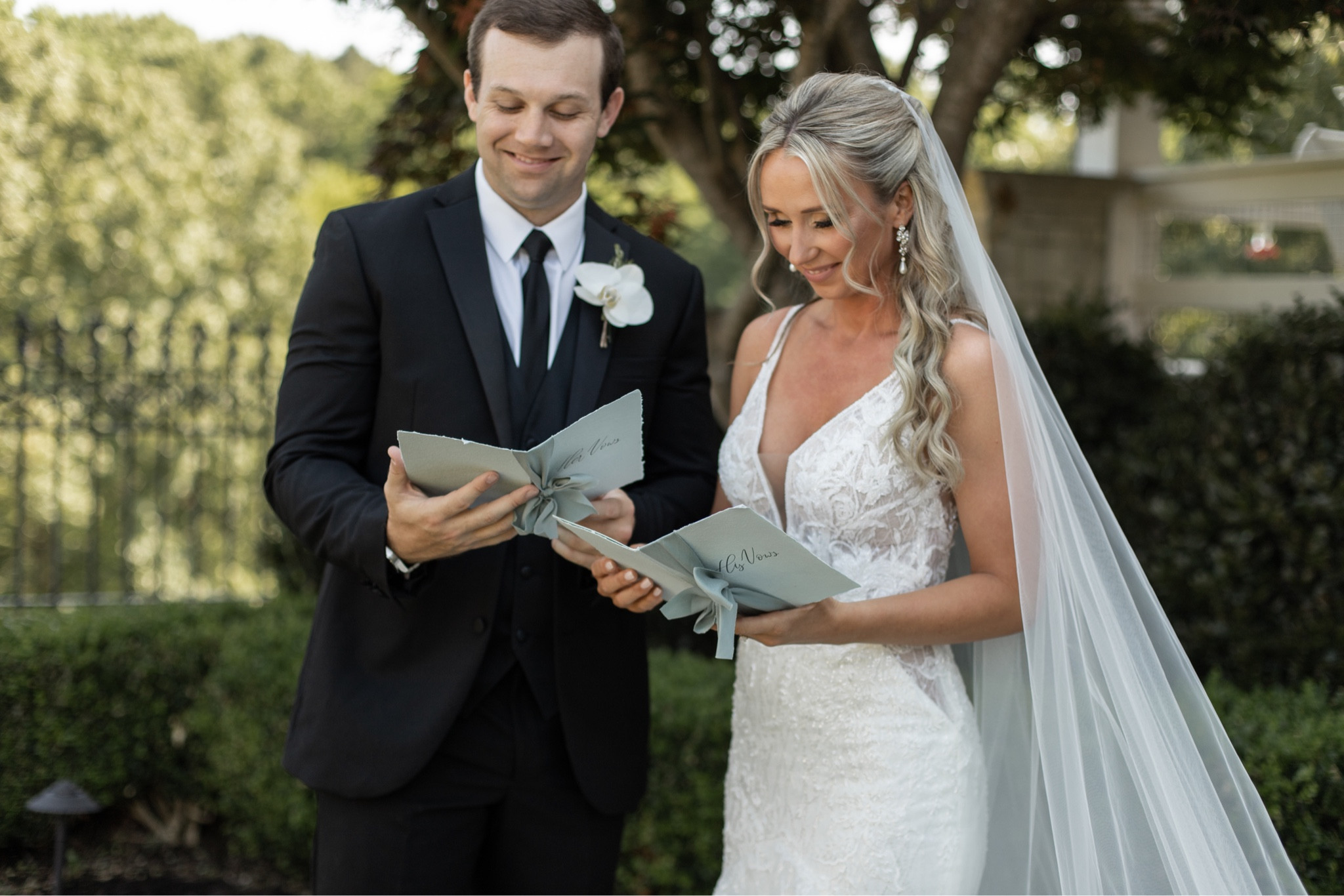 I chose these sweet “his and hers” cards for us to write our vows on so we could keep them forever! The quality was amazing.🤍 

A little something blue. 

Bride, groom, wedding day, wedding dress, earrings

#LTKunder100 #LTKwedding #LTKSeasonal