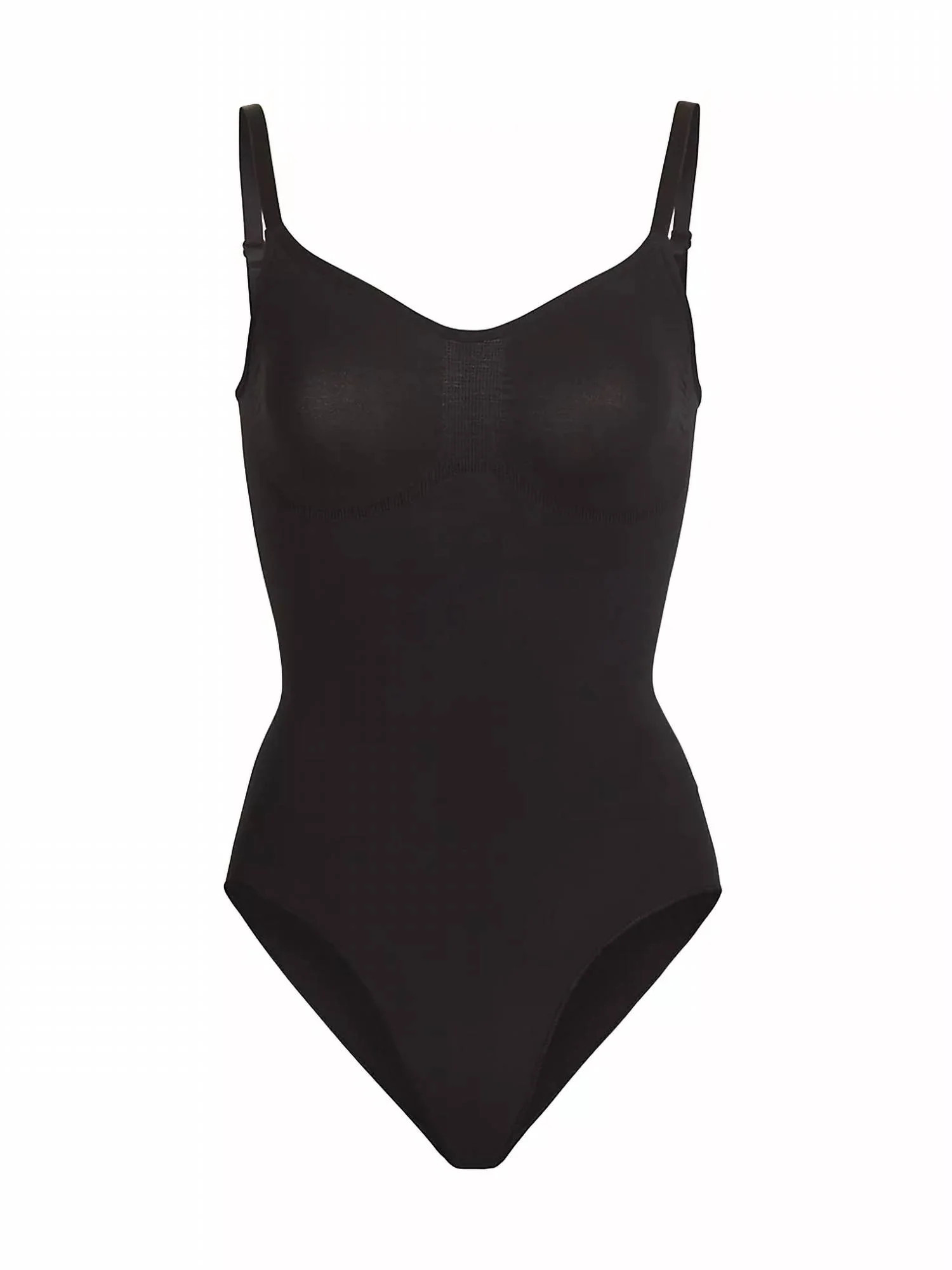 Seamless Sculpt Brief Bodysuit In Onyx | Shop Simon