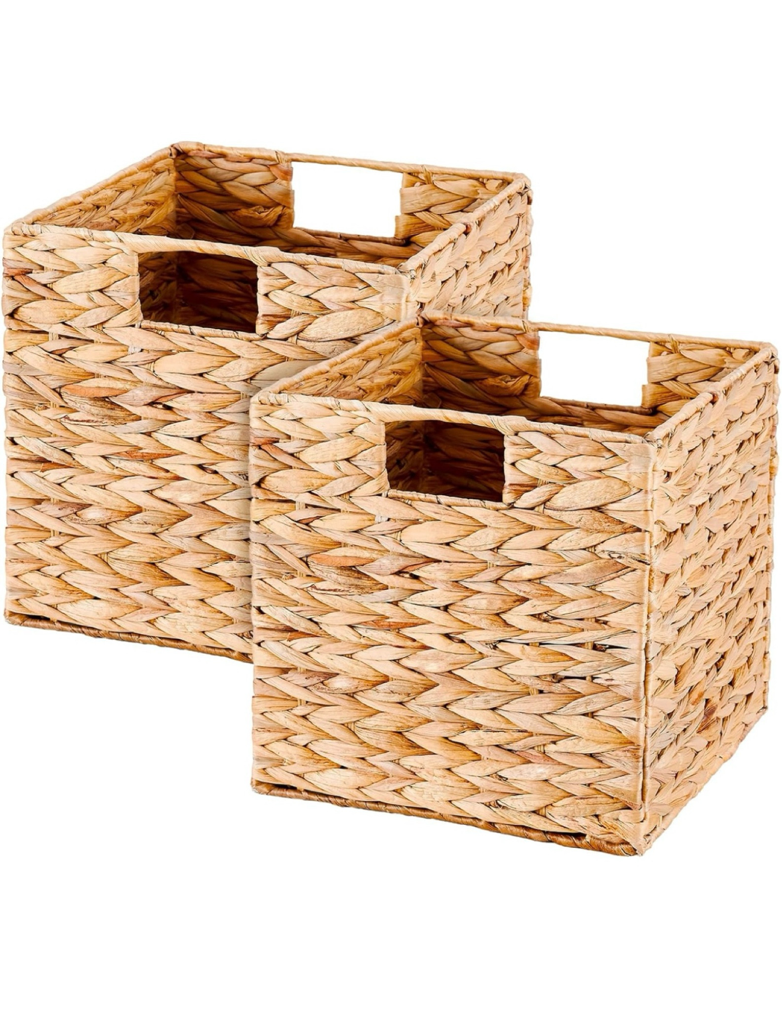 Wicker Storage Baskets 9x9in Foldable Handwoven Water Hyacinth Storage Baskets for Organizing Rustic Square Wicker Storage Baskets for Shelves Pantry Baskets 2Pack

#LTKSaleAlert #LTKKids #LTKHome