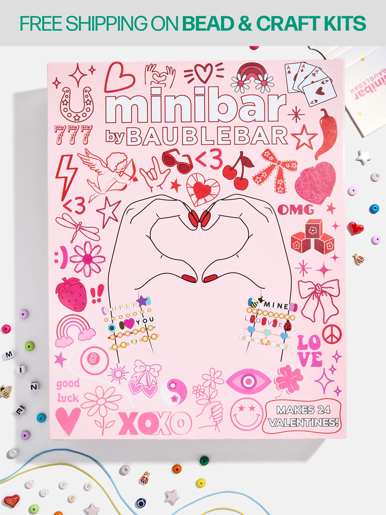 Kids’ DIY Valentine Bracelet Craft Kit - Valentine Bracelet DIY Kit | BaubleBar